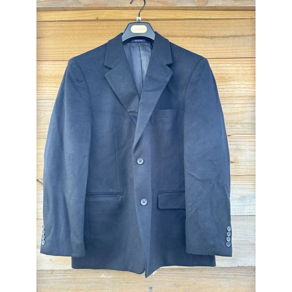Michael Kors Men's Black Color Sports Coat‎ Size 40R Wool Blend 2 Button Blazer